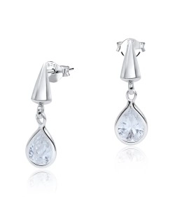 Charming Teardrop Silver Stud Earring STS-3282